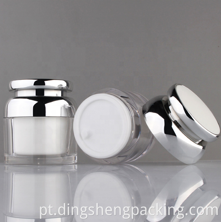 Plastic White Cosmetics Jar